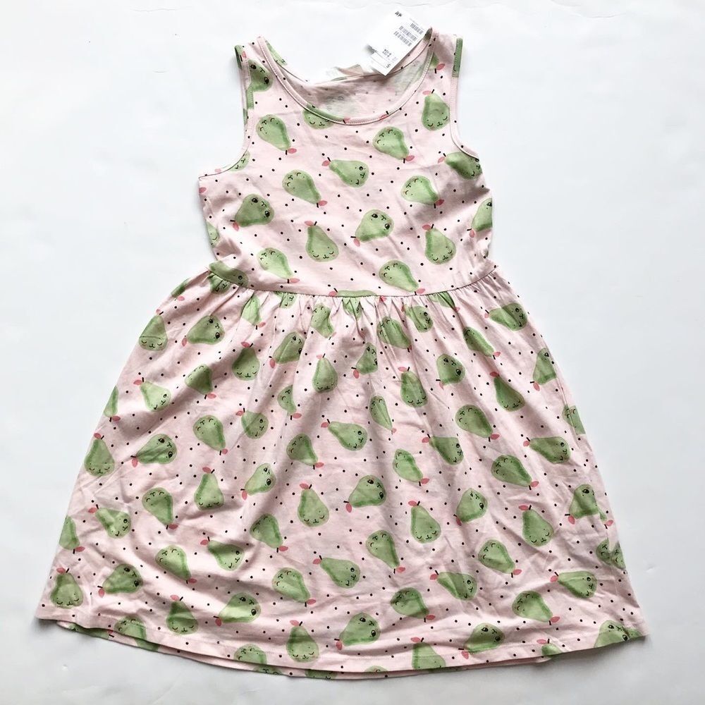 H&M NWT pear face print dress 8-10Y